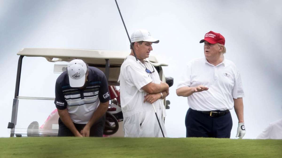 Donald Trump: Video shows the former president scared off the golf course
