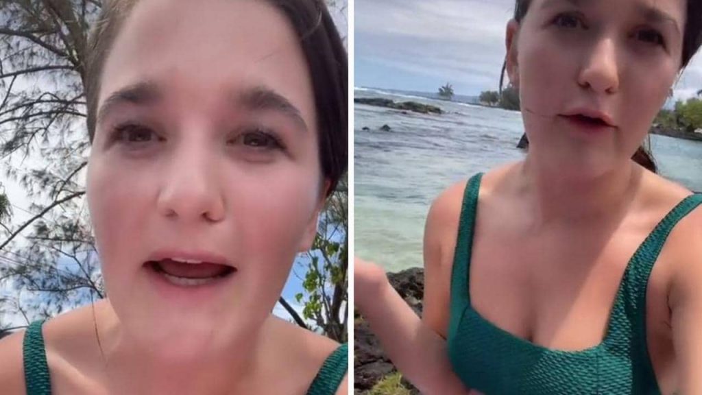 A woman is forced to leave a Hawaiian beach over a small target's bikini