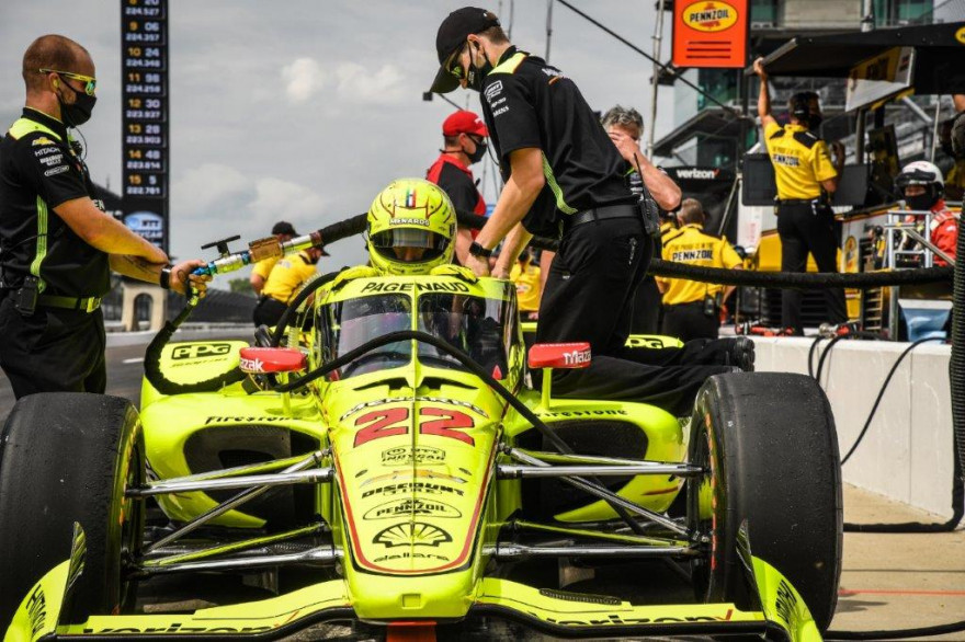 Simon Bagnode during a 500 mile test"Indianapolis 2021