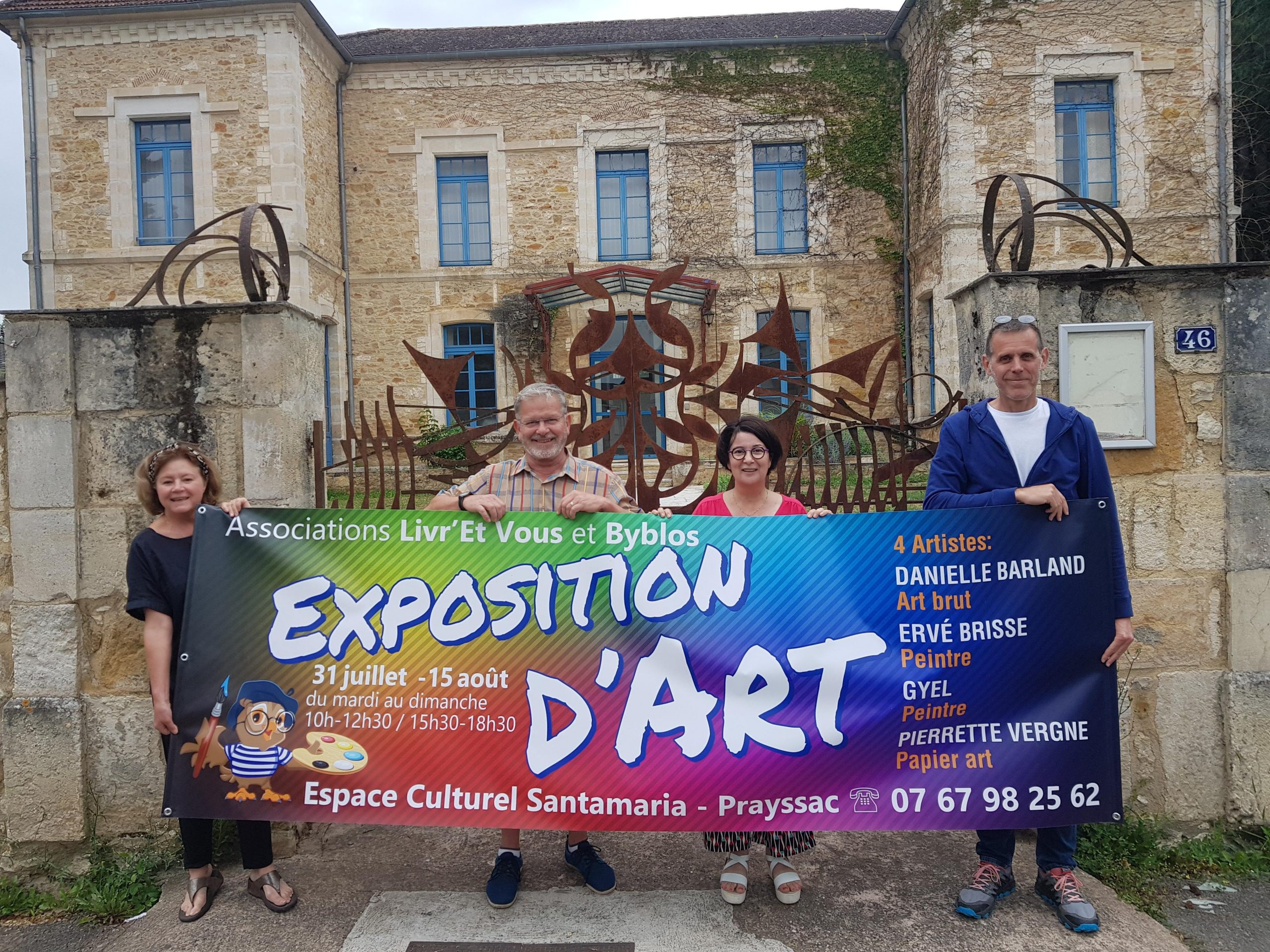 Many.  Art exhibition in the cultural space “Santamaria” Brissac