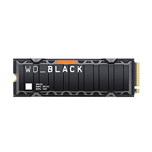 WD BLACK SN850 500GB NVMe SSD for Indoor Gaming with Heat Sink Technology;  PCIe Gen4 technology, up to 7000MB/s read speed, M.2 2280, with heatsink, PlayStation 5 compatible