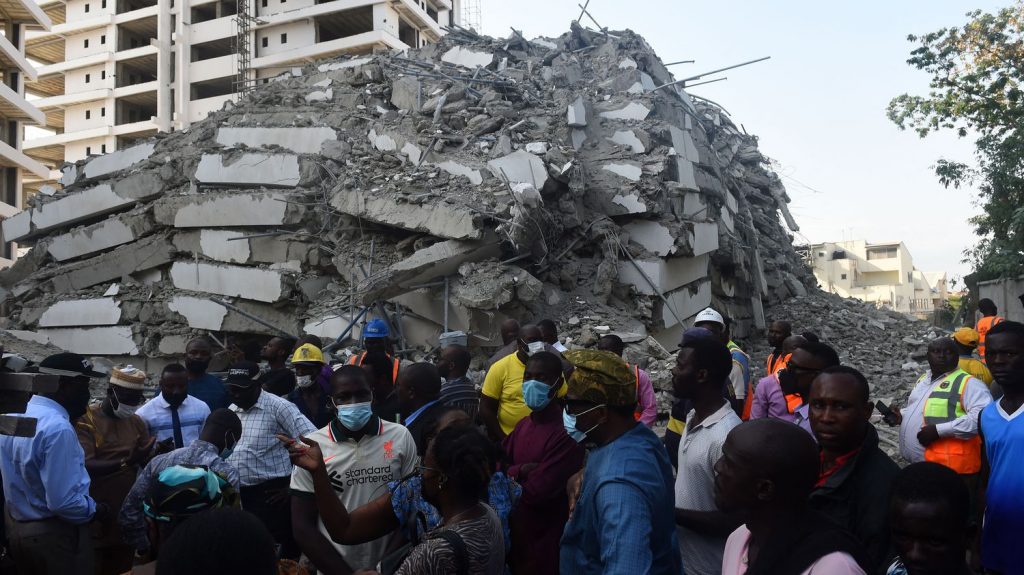Building under construction collapsed in Lagos, workers wanted under rubble