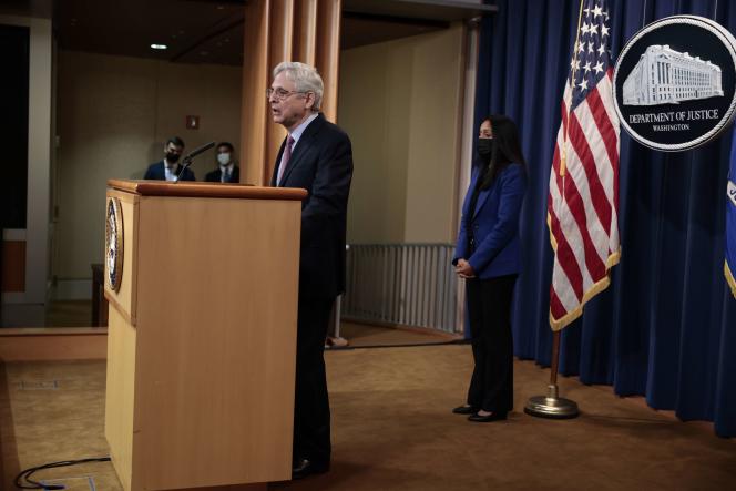 Attorney General Merrick Garland, at a news conference, in Washington, December 6, 2021.