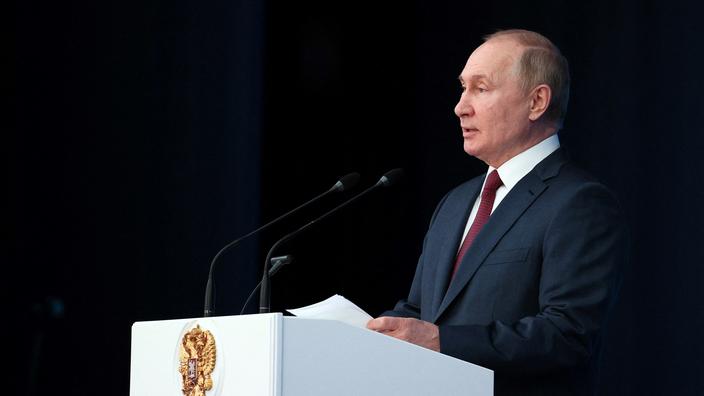 Le président de la Russie, Vladimir Poutine, le mercredi 12 janvier 2022.