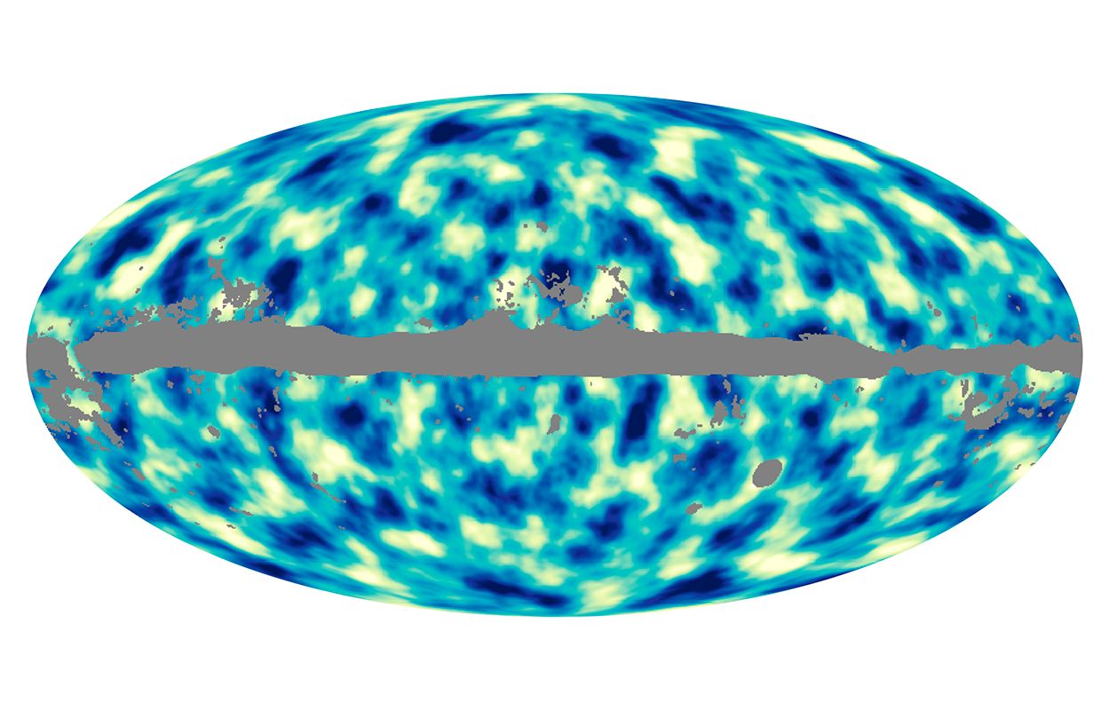 Map of the distribution of dark matter.