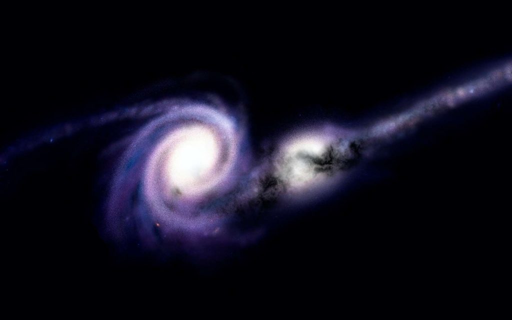 La Voie lactée s’est formée au fil de nombreuses collisions avec d’autres galaxies plus petites. Une équipe internationale ajoute aujourd’hui une sixième de ces collisions à la liste déjà connue. Elle se serait produite il y a entre 8 et 10 milliards d’années. Ici, une image d'illustration. © ordus, Adobe Stock