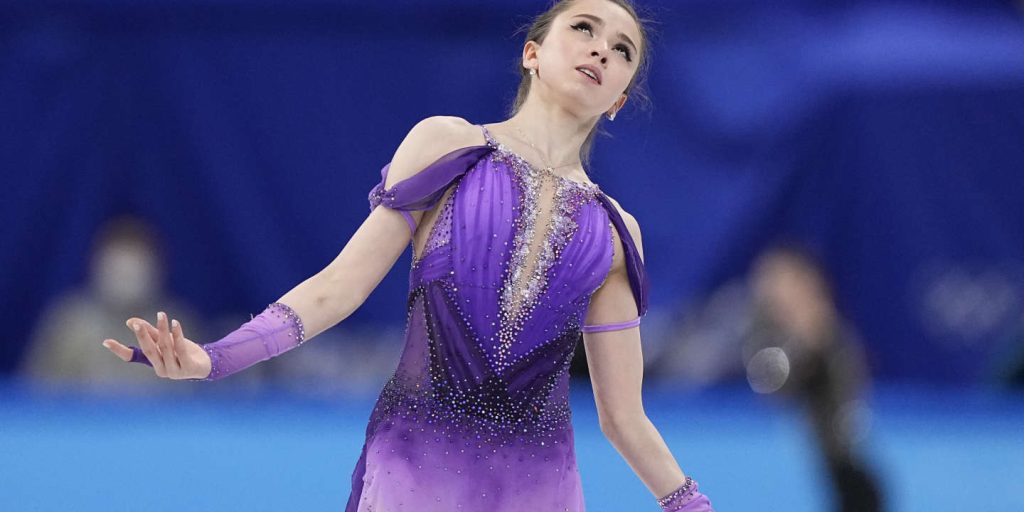 Russia's Camila Valeeva competes for gold in the individual short skating program