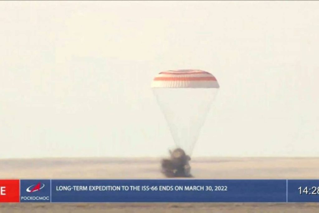 Moscow returns two Russian cosmonauts and an American cosmonaut to Earth - 03/30/2022 at 16:00