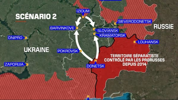 The second scenario of the attack in the Donbass.