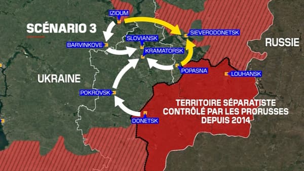 The third scenario of the attack in the Donbass.