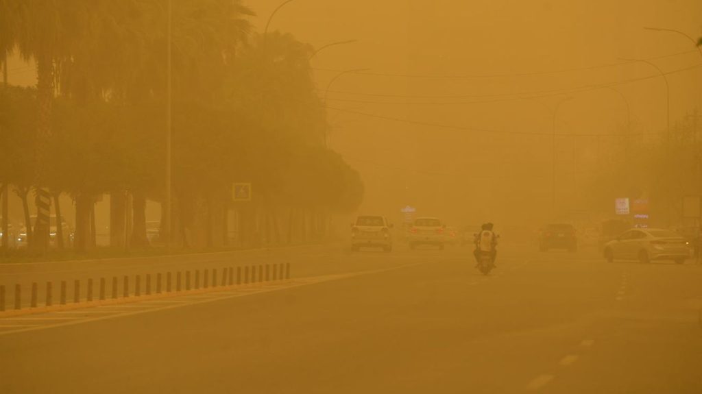 Iraq fell into a dust storm and dozens were hospitalized due to respiratory problems