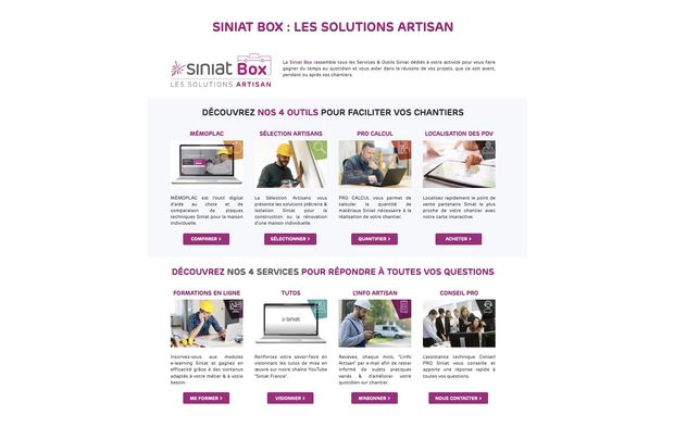 Siniat Box is a digital space for craftsmen