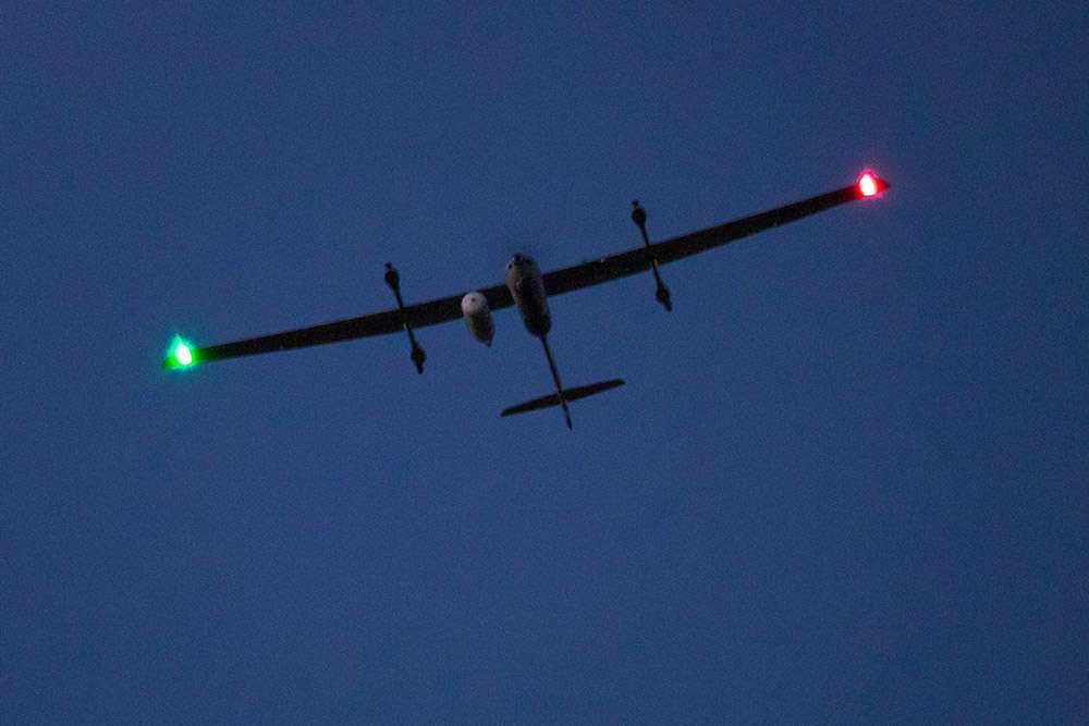Photo of the modified version of the drone during its record flight.  © Lockheed Martin