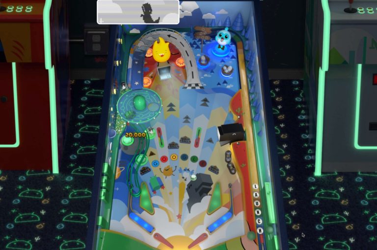 Google launches a cool pinball game machine that can be played in any