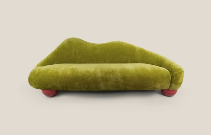 Clarence absinthe sofa by Victoria Maria Geyer for Heimat