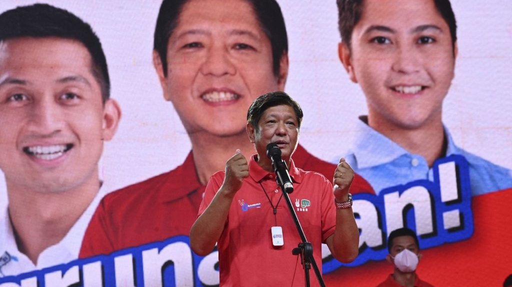 The son of former dictator Marcos is heading for a landslide presidential victory