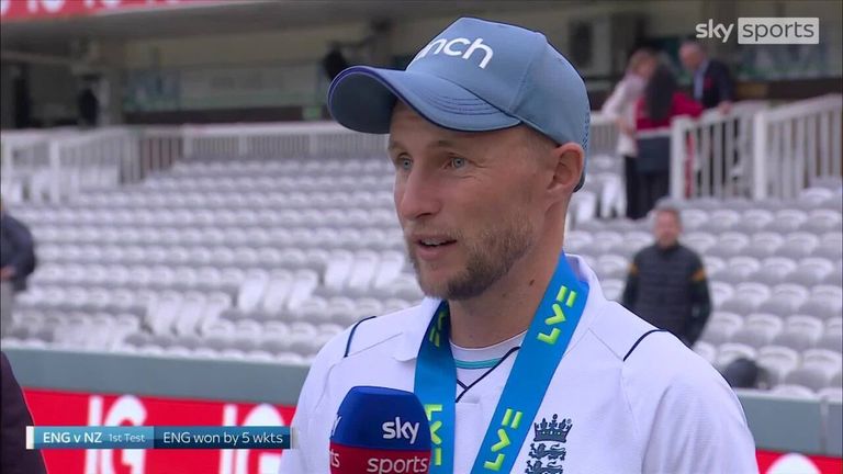Joe Root gives his reaction after leading England to victory at Lords, after a century that saw him cross 10,000 Test runs in his career.  He also looks back on a few tough years as a leader.