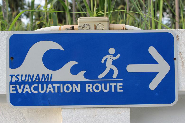 Ready indicators in case of a tsunami.