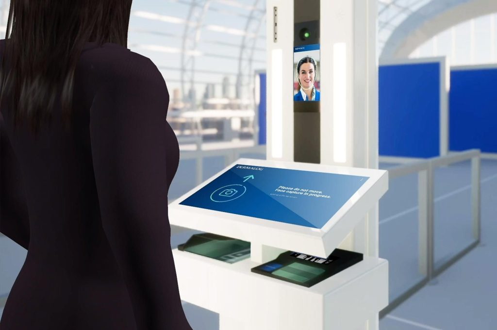 Shows the biometric controls in the Schengen area