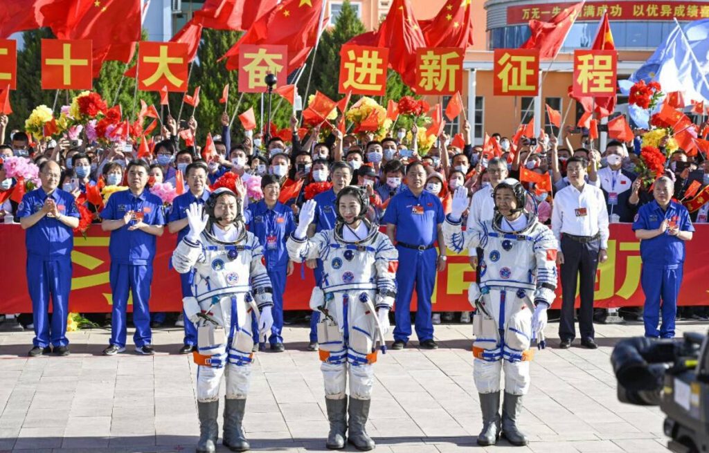 Three astronauts took off to the Chinese space station on Sunday