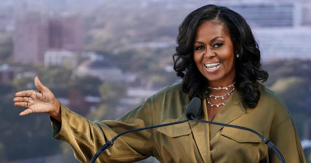 Michelle Obama left Viard in turn for Flamarion