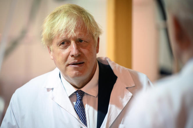 Boris Johnson visited the Francis Crick Institute in London on Monday, July 11, 2022. 