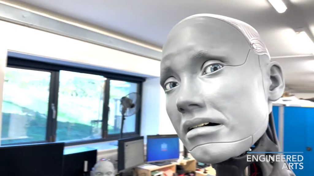 The realistic facial expressions of this robot are increasingly annoying
