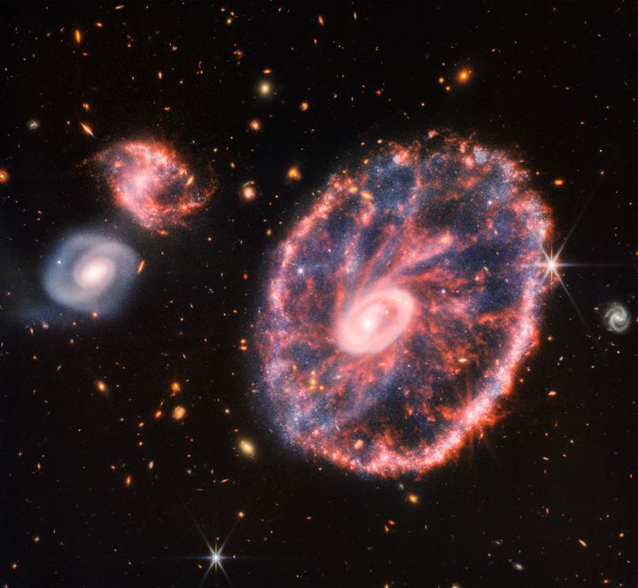 The image of the Bowser Wheel galaxy was acquired using the James Webb Space Telescope and released on August 2, 2022. & nbsp;  (Image: NASA, ESA, CSA, STScI, and Webb ERO production team)