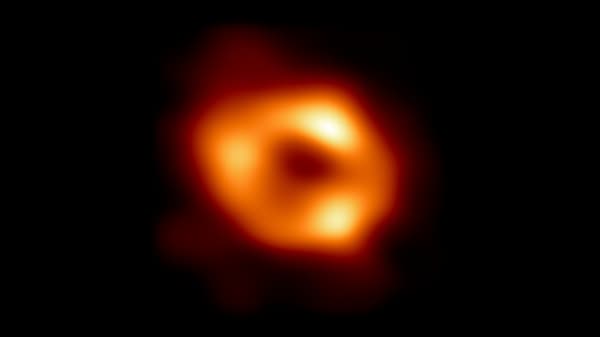 An image of a supermassive black hole at the heart of our galaxy, released on May 12, 2022.