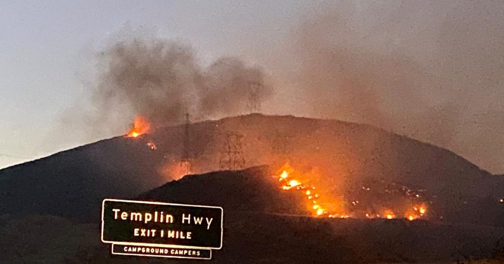 Major fire near Los Angeles doubles in size in 24 hours