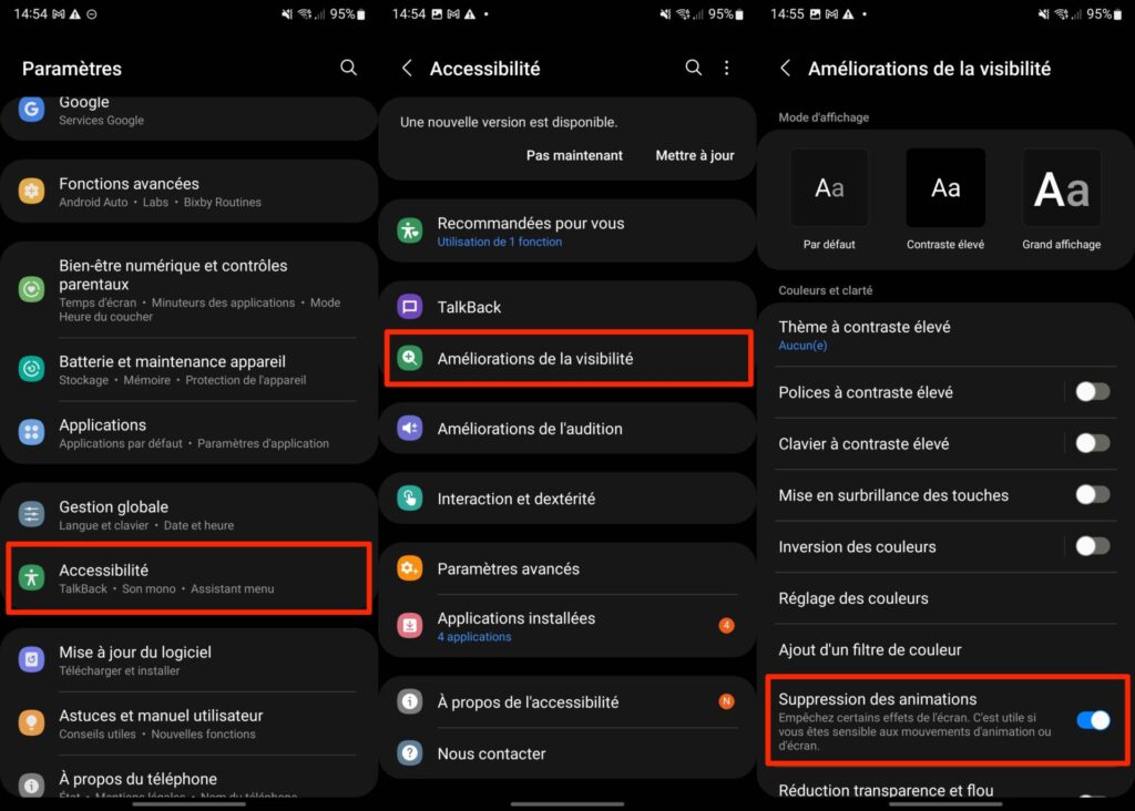 Samsung reduces animations for Android