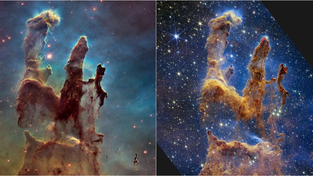 James Webb outperforms Hubble with these stunning pillars of creation picture