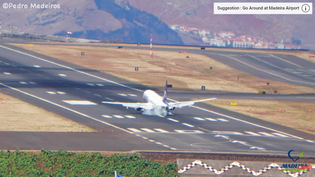 video.  An impressive windswept windfall for a Boeing 737