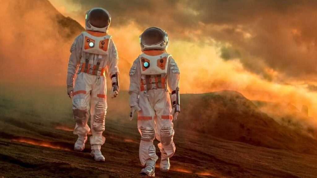 astronauts on Mars