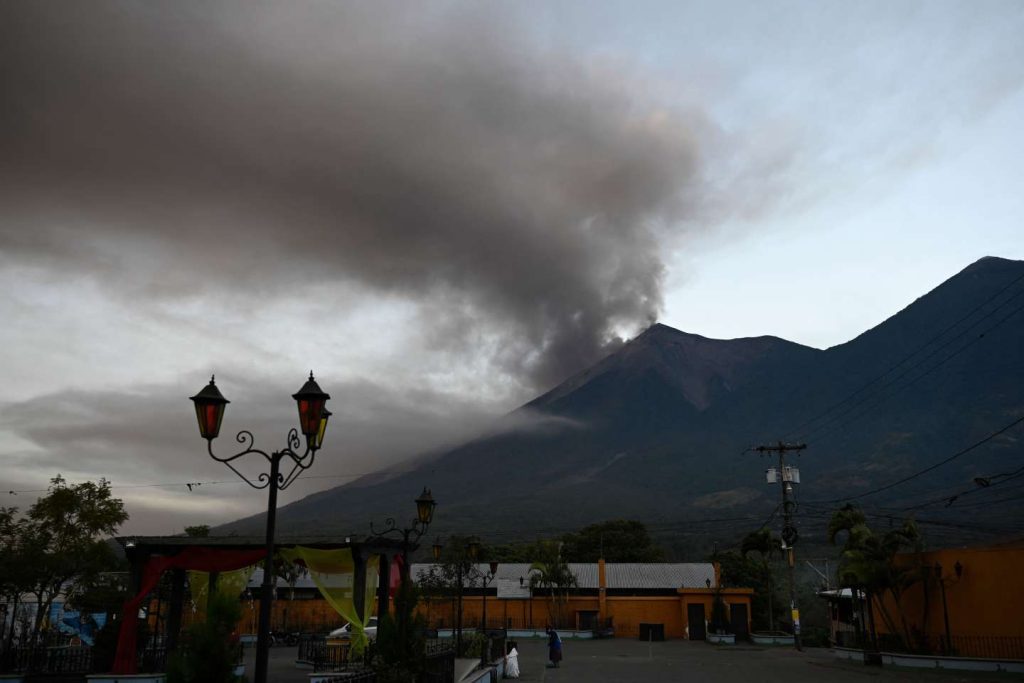 The eruption of Volcano de Fuego, Guatemala, closed the main airport for a few hours